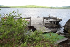 grants-camps-sporting-camp-cabin-woodside-dock-rangeley-maine